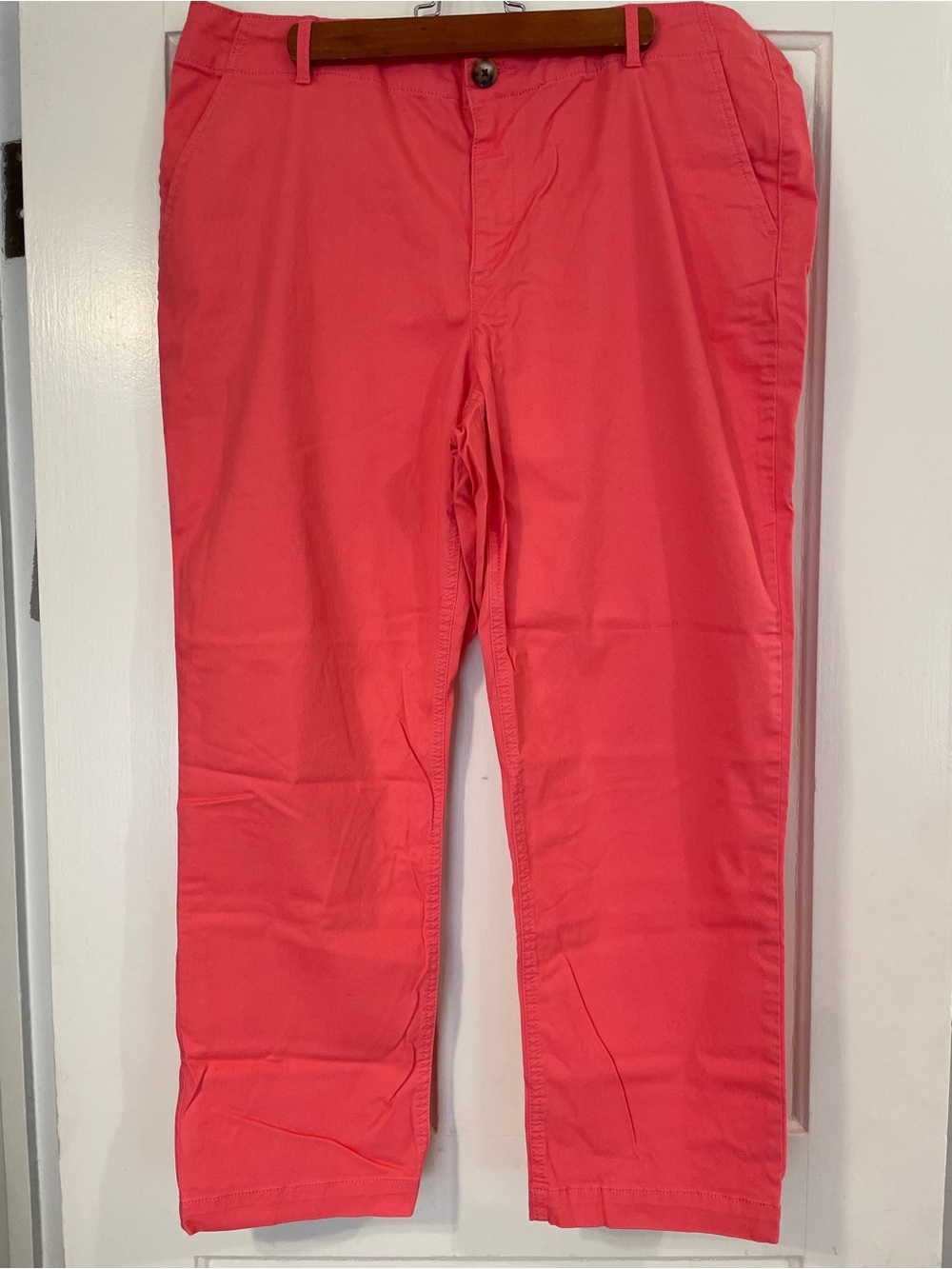 LOFT Coral Pink Monroe Slim Chino Pants Size 14